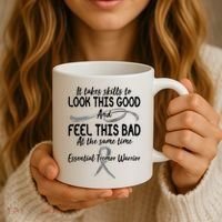 Essential Tremor Warrior It Takes Skills To Look This Good And Feel This Bad Coffee Mug thumb 3