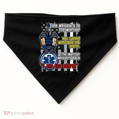 Emt Trojan Warrior I Am The Storm USA-Made Doggie Bandana