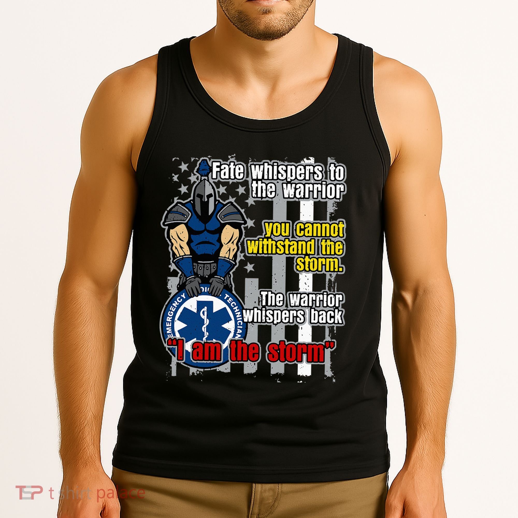 Emt Trojan Warrior I Am The Storm Tank Top