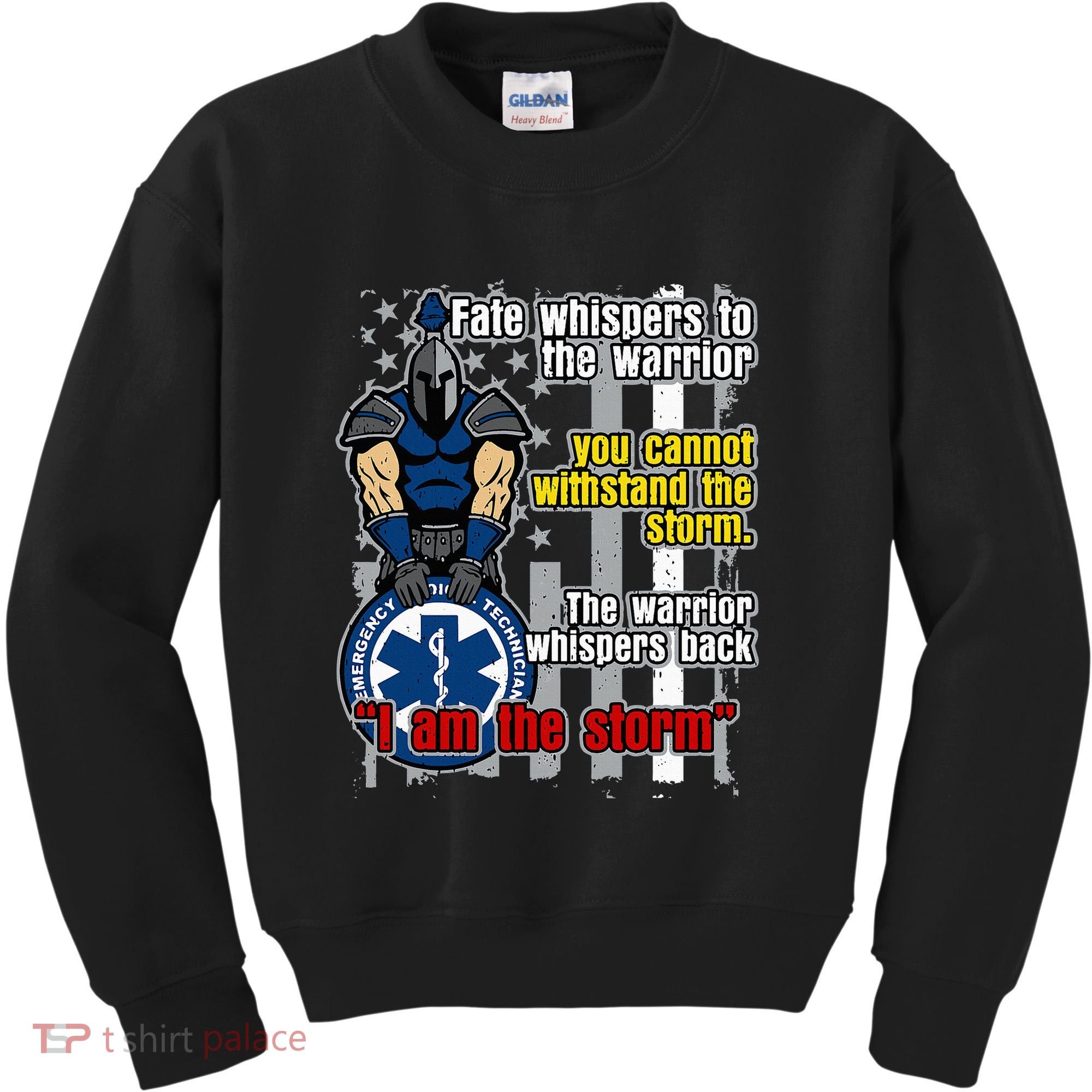 Emt Trojan Warrior I Am The Storm Kids Sweatshirt