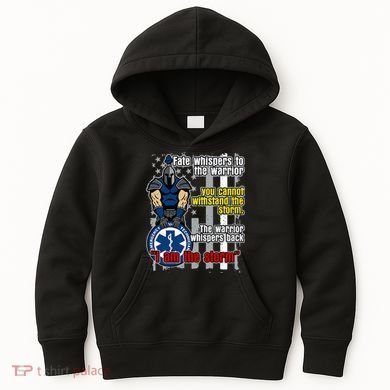 Emt Trojan Warrior I Am The Storm Kids Hoodie