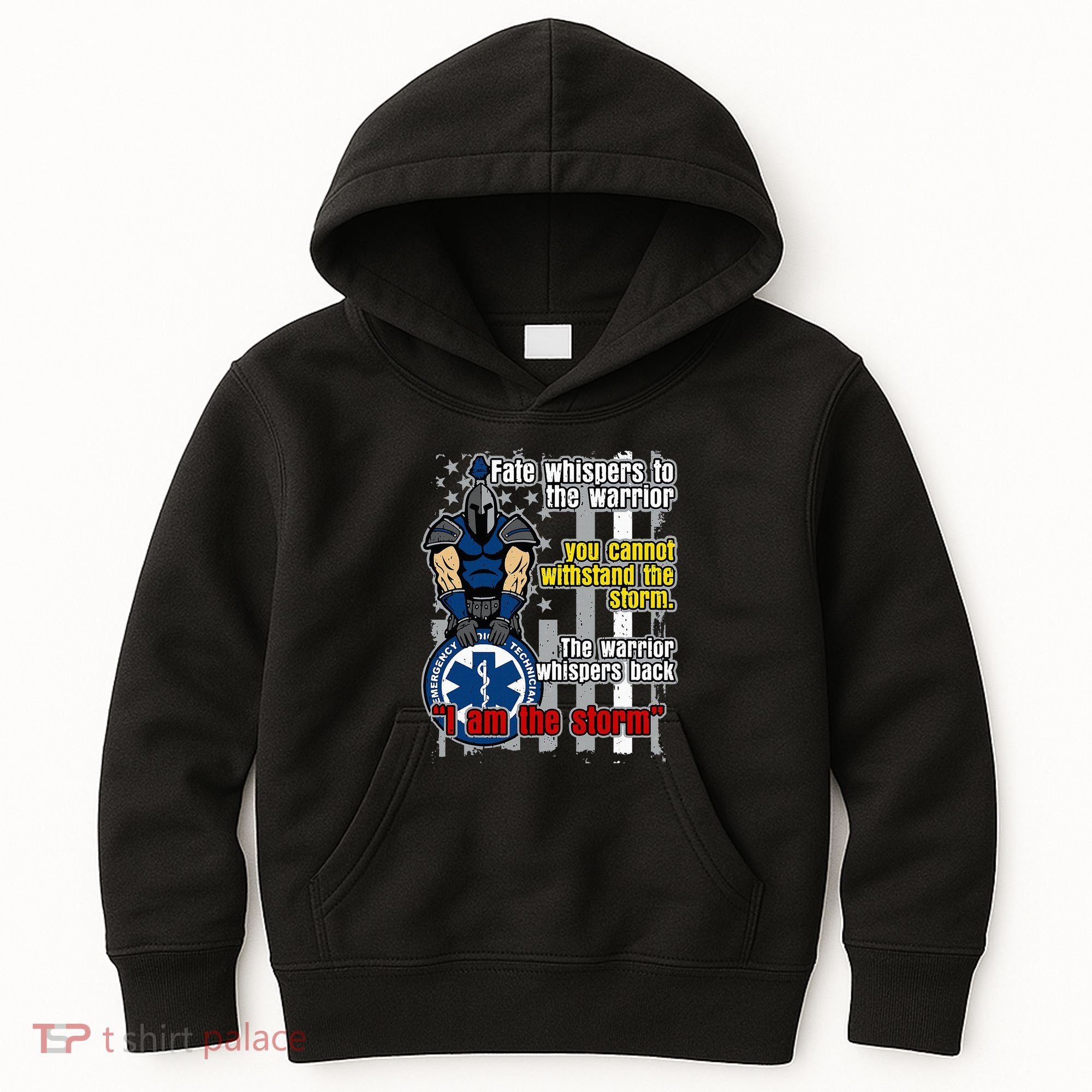 Emt Trojan Warrior I Am The Storm Kids Hoodie