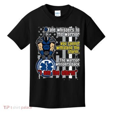 Emt Trojan Warrior I Am The Storm Kids T-Shirt