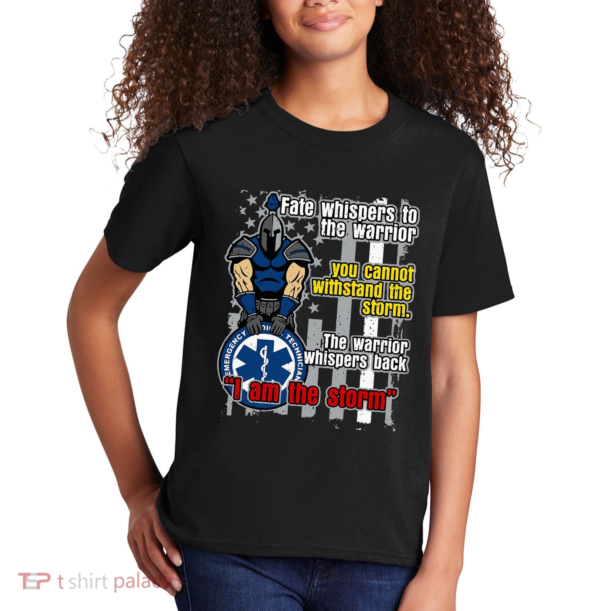Emt Trojan Warrior I Am The Storm Kids T-Shirt