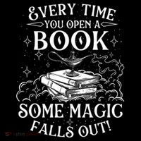 Every Time You Open A Book Some Magic Falls Out - Bookworm Mousepad thumb 1