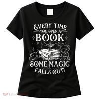 Every Time You Open A Book Some Magic Falls Out - Bookworm Women's T-Shirt thumb 0