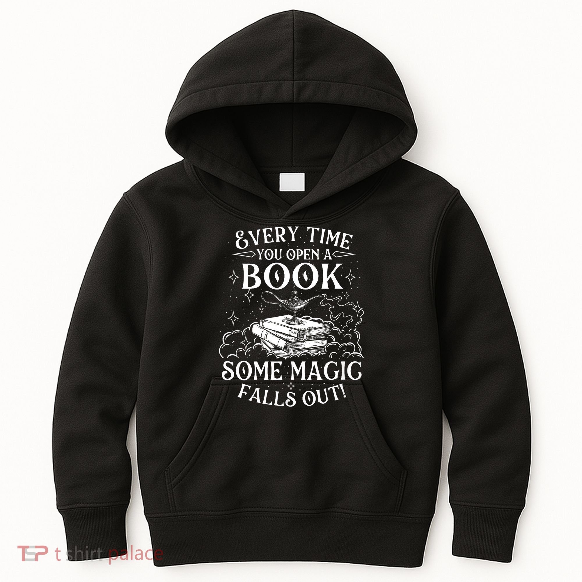 Every Time You Open A Book Some Magic Falls Out - Bookworm Kids Hoodie