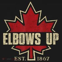 Elbows Up Canada True North Strong Free Proud Canadian Coaster thumb 2