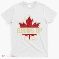 Elbows Up Canada True North Strong Free Proud Canadian T-Shirt thumb 0