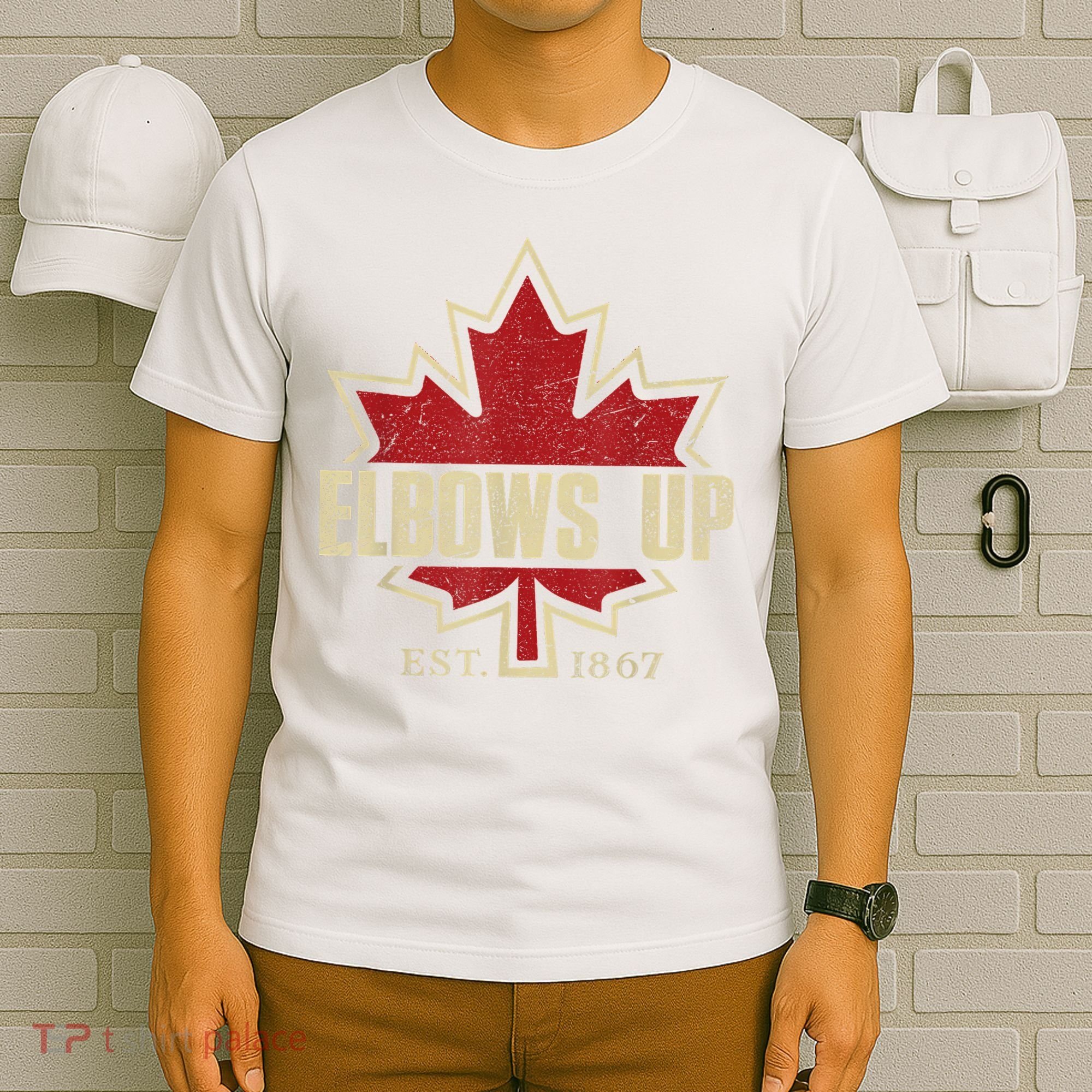 Elbows Up Canada True North Strong Free Proud Canadian T-Shirt