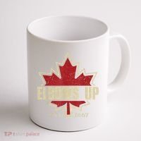 Elbows Up Canada True North Strong Free Proud Canadian Coffee Mug thumb 1