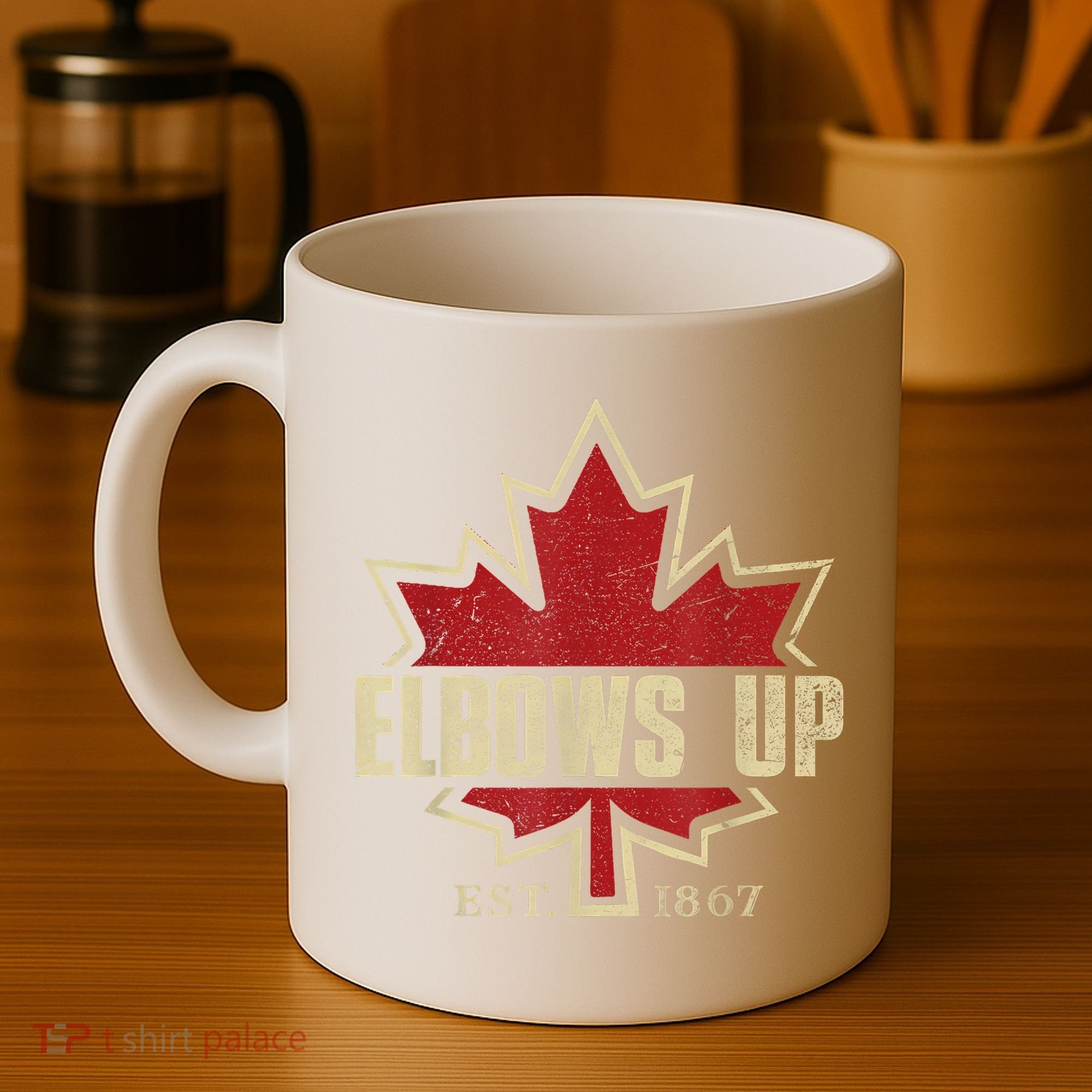 Elbows Up Canada True North Strong Free Proud Canadian Coffee Mug