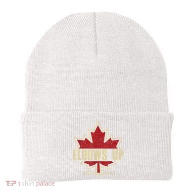 Elbows Up Canada True North Strong Free Proud Canadian Beanie