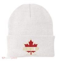 Elbows Up Canada True North Strong Free Proud Canadian Beanie thumb 0