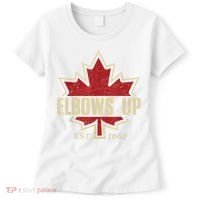 Elbows Up Canada True North Strong Free Proud Canadian Women's T-Shirt thumb 0