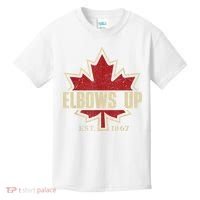Elbows Up Canada True North Strong Free Proud Canadian Kids T-Shirt thumb 0