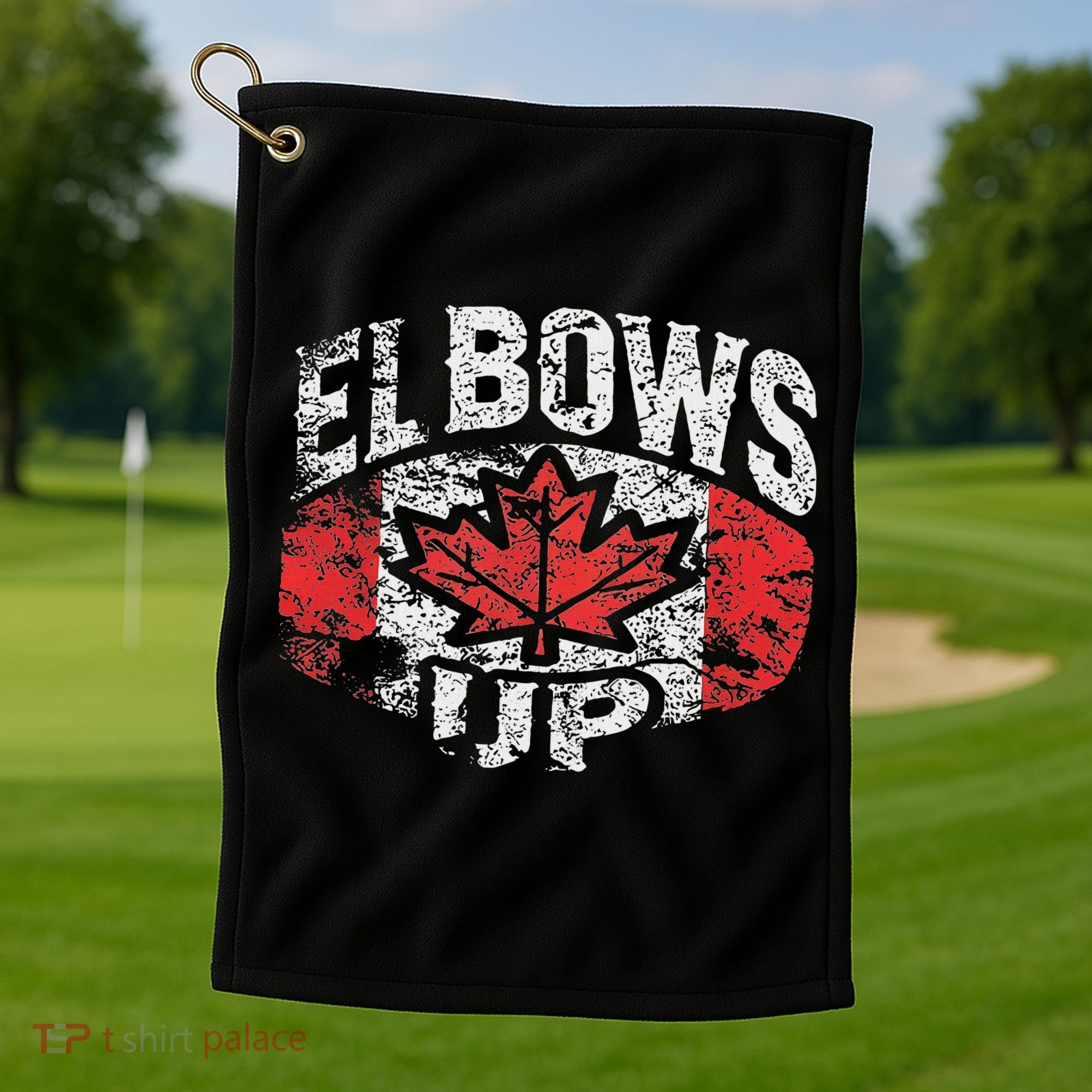 Elbows Up Canada Golf Towel