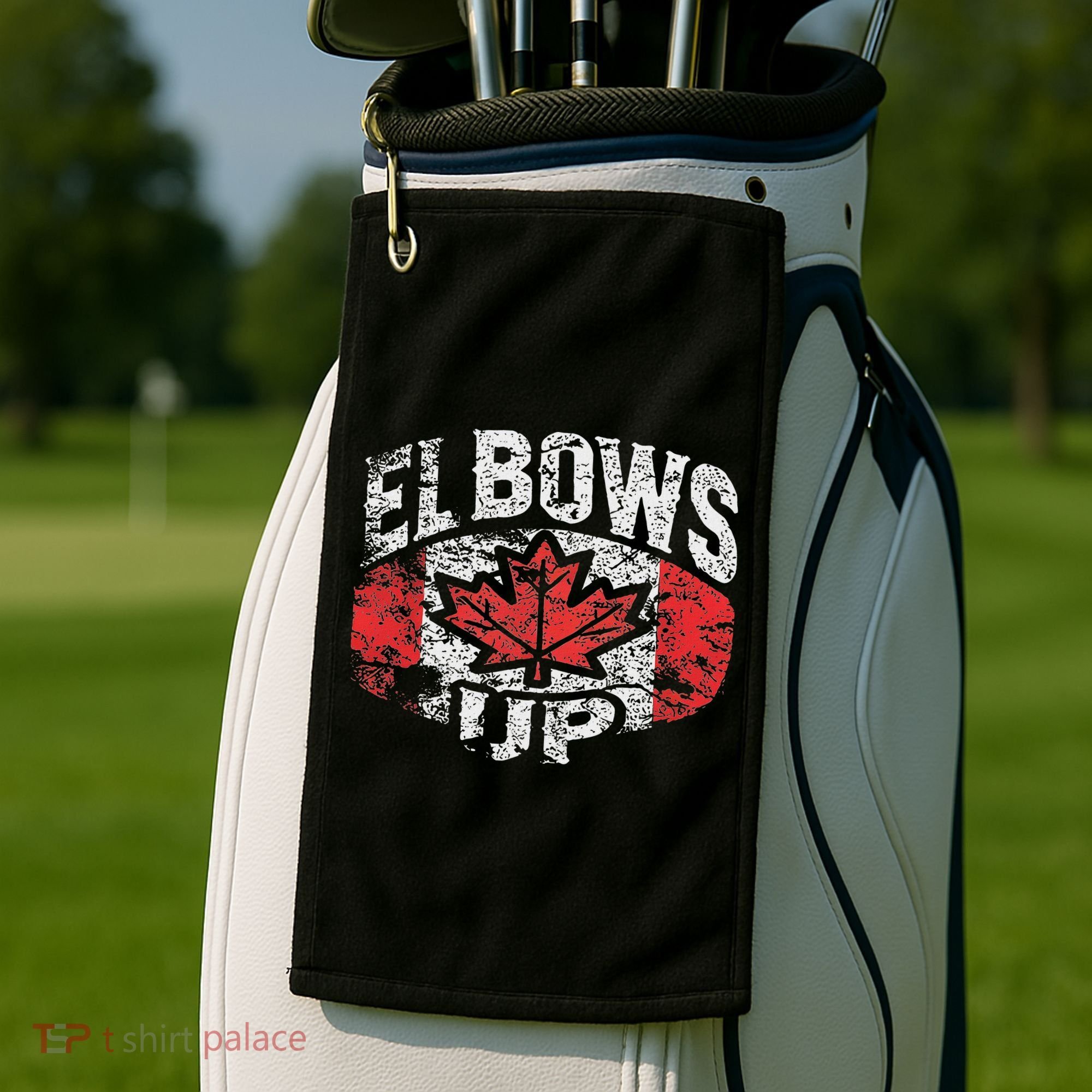 Elbows Up Canada Golf Towel