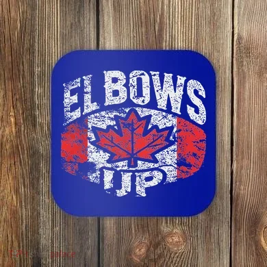 Elbows Up Canada Coaster