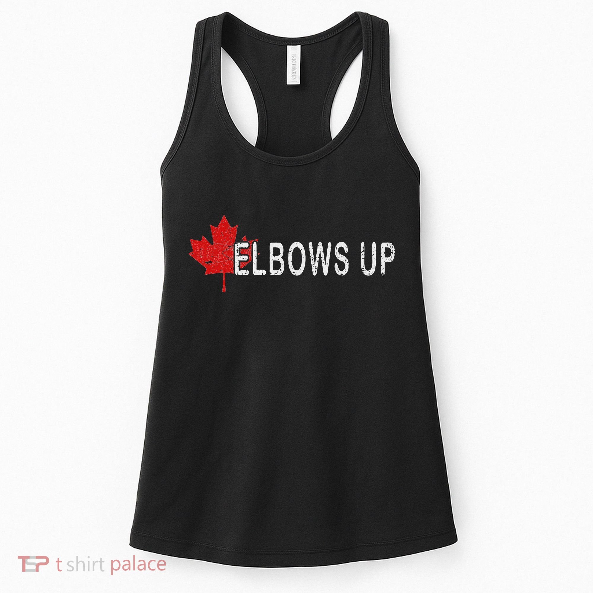 Elbows Up Canada,never 51 Canada Flag Funny Men Women Gift Women's Tank Top