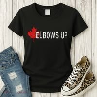 Elbows Up Canada,never 51 Canada Flag Funny Men Women Gift Women's T-Shirt thumb 3
