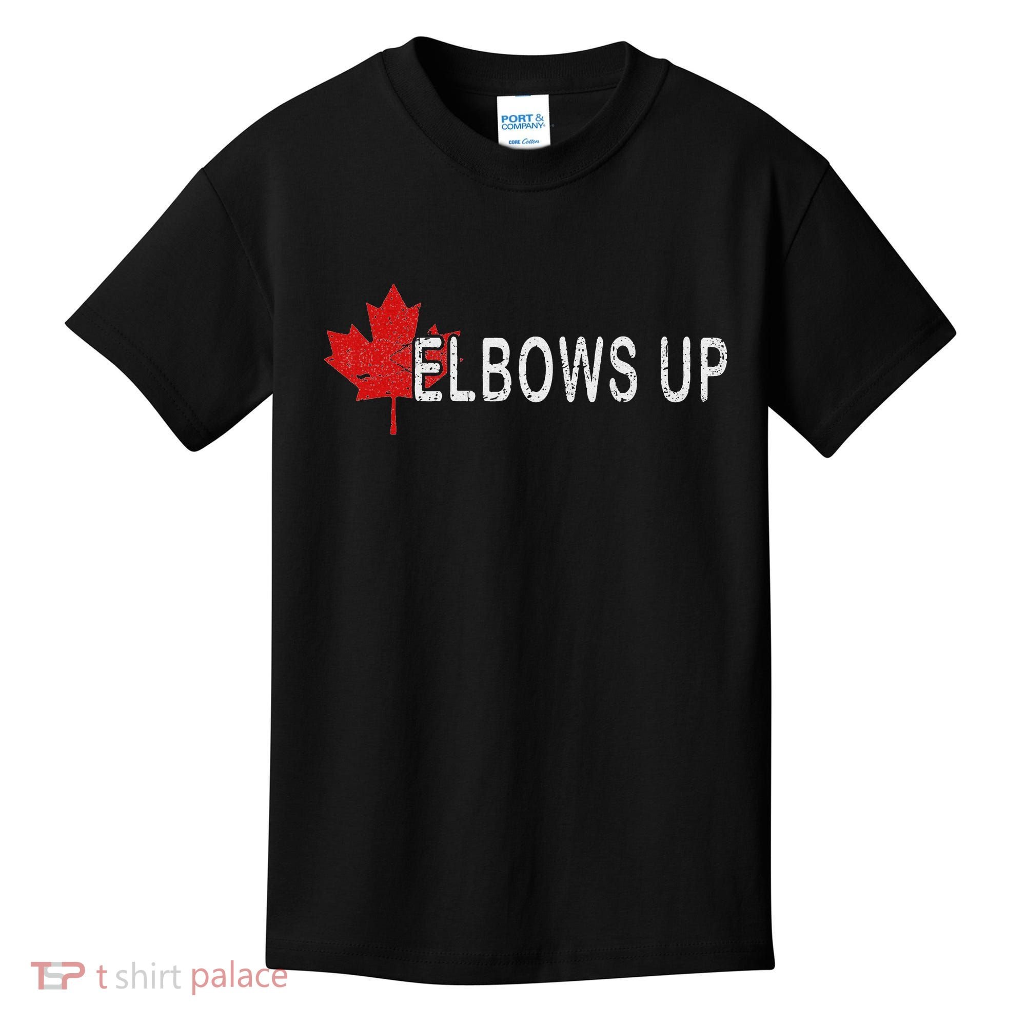 Elbows Up Canada,never 51 Canada Flag Funny Men Women Gift Kids T-Shirt