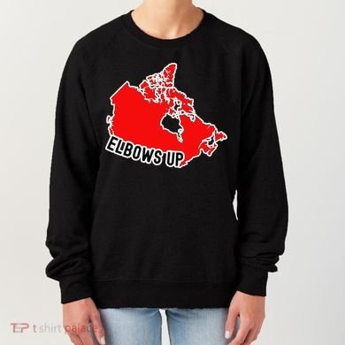 Elbows Up - Canada Map - Anti Trump - True North - Never 5 Women's Sweatshirt