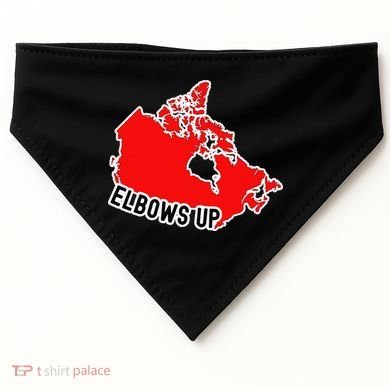 Elbows Up - Canada Map - Anti Trump - True North - Never 5 USA-Made Doggie Bandana