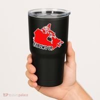 Elbows Up - Canada Map - Anti Trump - True North - Never 5 Tumbler thumb 2