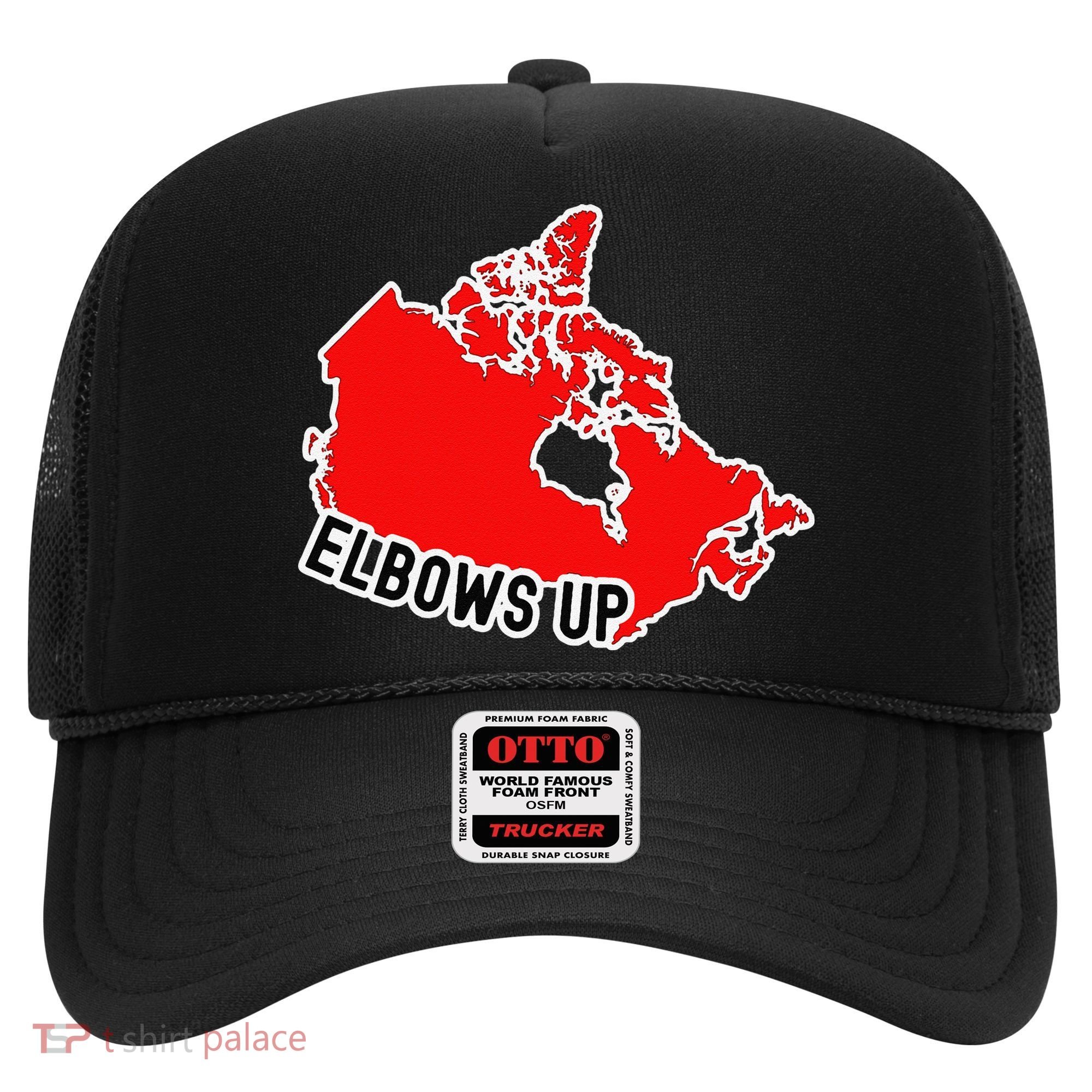 Elbows Up - Canada Map - Anti Trump - True North - Never 5 Hat