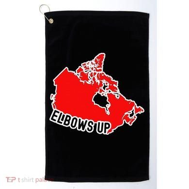 Elbows Up - Canada Map - Anti Trump - True North - Never 5 Golf Towel