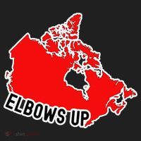 Elbows Up - Canada Map - Anti Trump - True North - Never 5 Golf Towel thumb 3