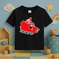 Elbows Up - Canada Map - Anti Trump - True North - Never 5 Toddler T-Shirt thumb 3