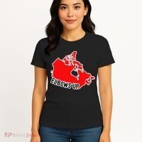 Elbows Up - Canada Map - Anti Trump - True North - Never 5 Women's T-Shirt thumb 4