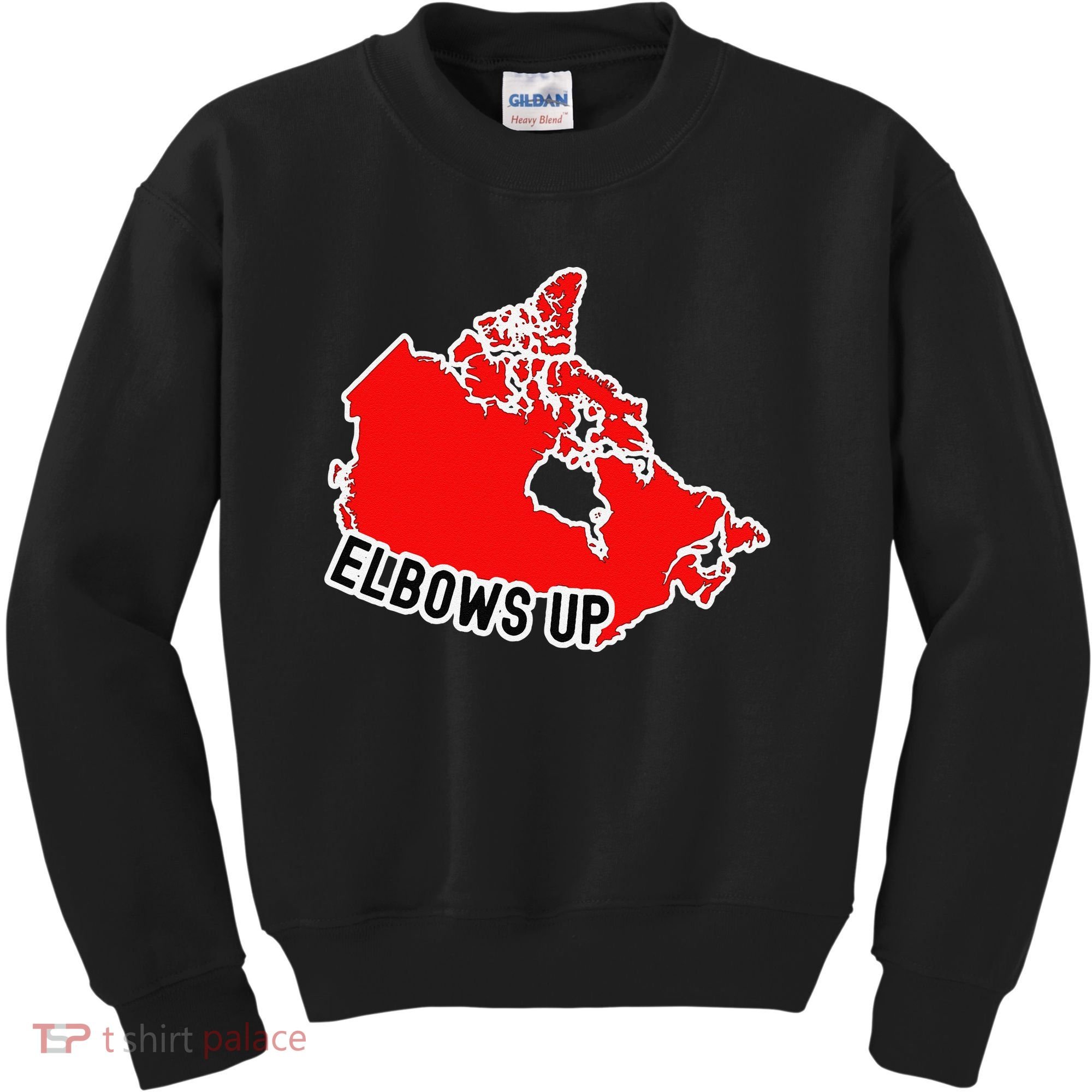 Elbows Up - Canada Map - Anti Trump - True North - Never 5 Kids Sweatshirt