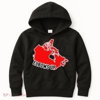 Elbows Up - Canada Map - Anti Trump - True North - Never 5 Kids Hoodie thumb 0