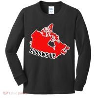 Elbows Up - Canada Map - Anti Trump - True North - Never 5 Kids Long Sleeve Shirt thumb 0
