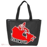 Elbows Up - Canada Map - Anti Trump - True North - Never 5 Tote Bag thumb 0