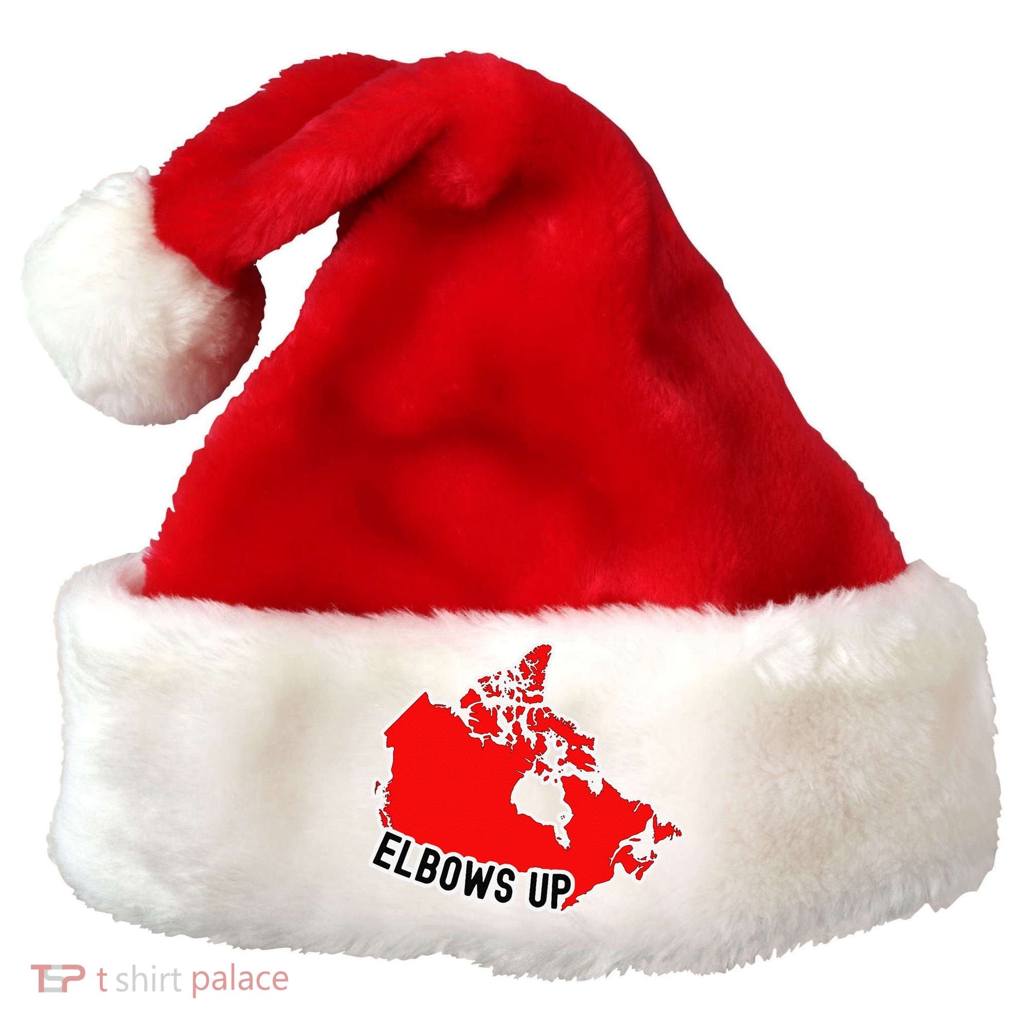 Elbows Up - Canada Map - Anti Trump - True North - Never 5 Santa Hat