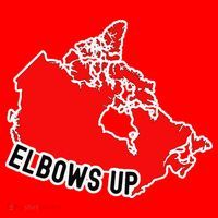 Elbows Up - Canada Map - Anti Trump - True North - Never 5 Santa Hat thumb 1