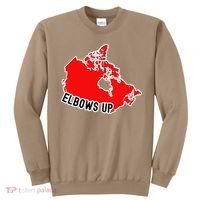 Elbows Up - Canada Map - Anti Trump - True North - Never 5 Sweatshirt thumb 0