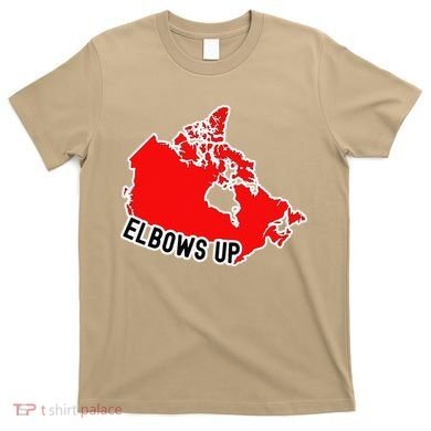 Elbows Up - Canada Map - Anti Trump - True North - Never 5 T-Shirt
