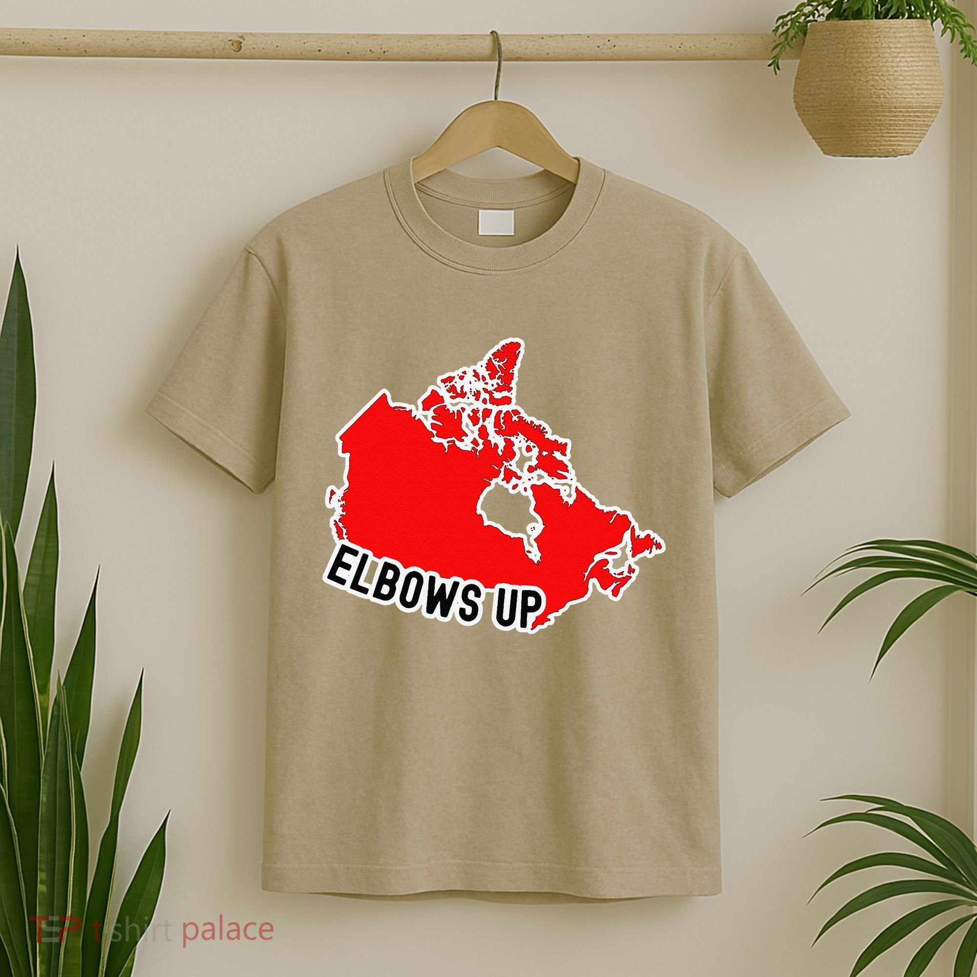 Elbows Up - Canada Map - Anti Trump - True North - Never 5 T-Shirt
