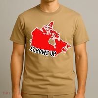 Elbows Up - Canada Map - Anti Trump - True North - Never 5 T-Shirt thumb 3