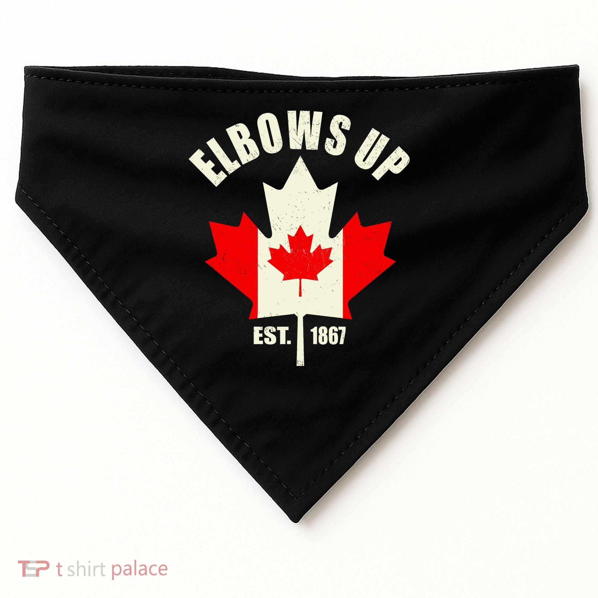 Elbows Up Canada USA-Made Doggie Bandana