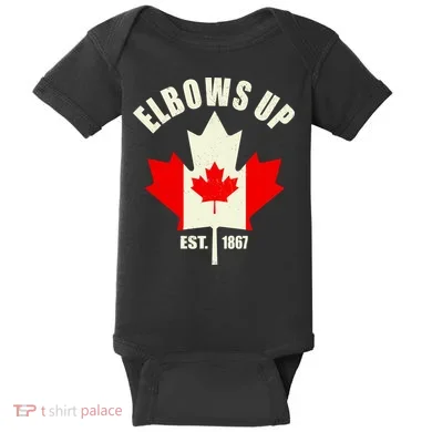 Elbows Up Canada Baby Bodysuit