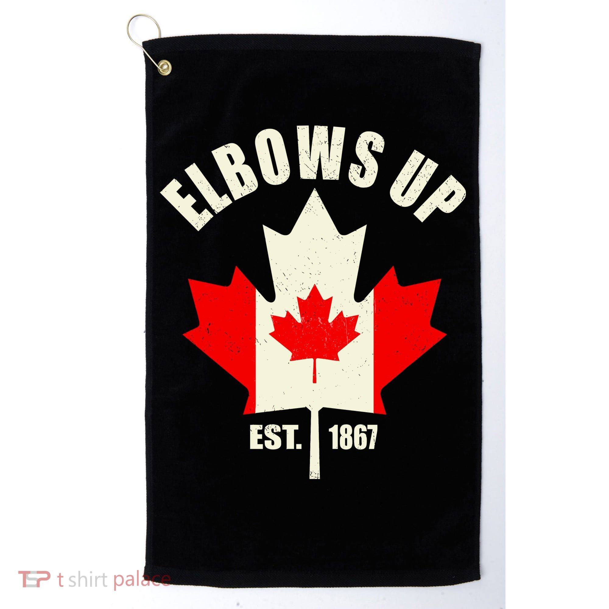 Elbows Up Canada Golf Towel