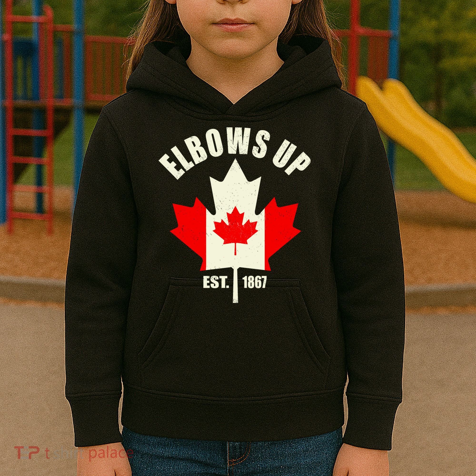 Elbows Up Canada Kids Hoodie