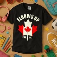 Elbows Up Canada Kids T-Shirt thumb 3