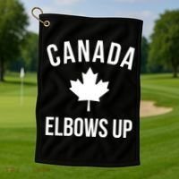 Elbows Up Canada Golf Towel thumb 1